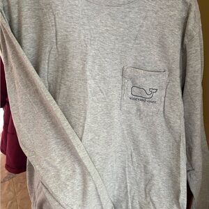 Vineyard Vines Heather Gray Pocket Tee